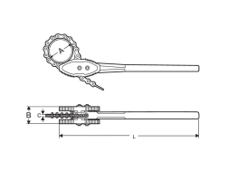 Цепной трубный ключ SUPER-EGO 103, HEAVY DUTY 6