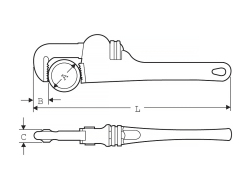 Алюминиевый прямой трубный ключ SUPER-EGO 104, 24” 1